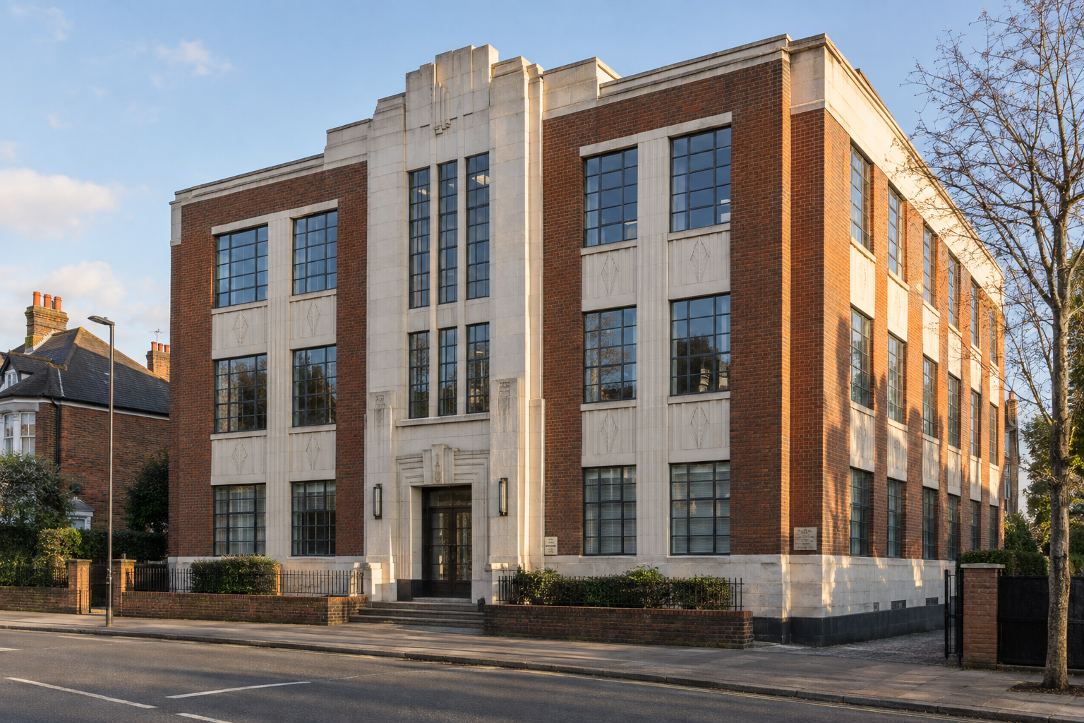 Art deco office building in a London suburb